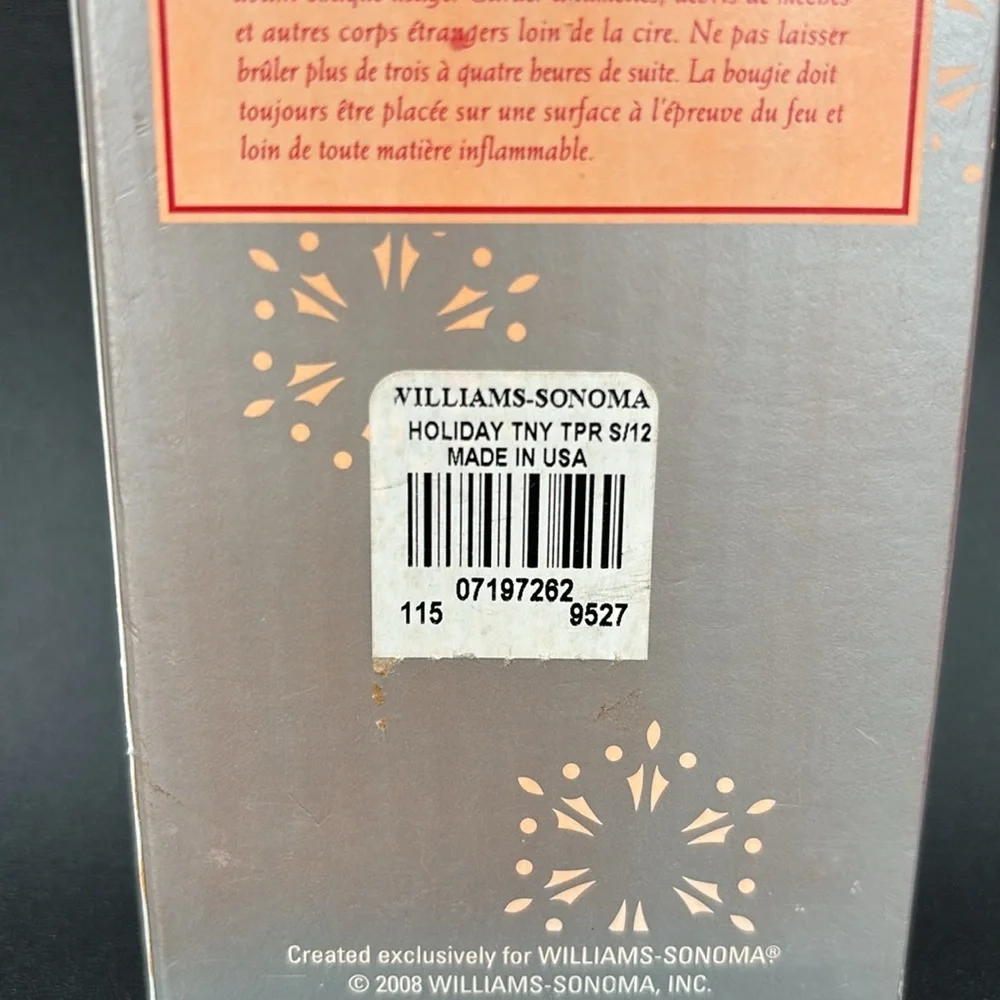 Williams-Sonoma Solid Glass Santa Set of 4 Tiny Taper Holders